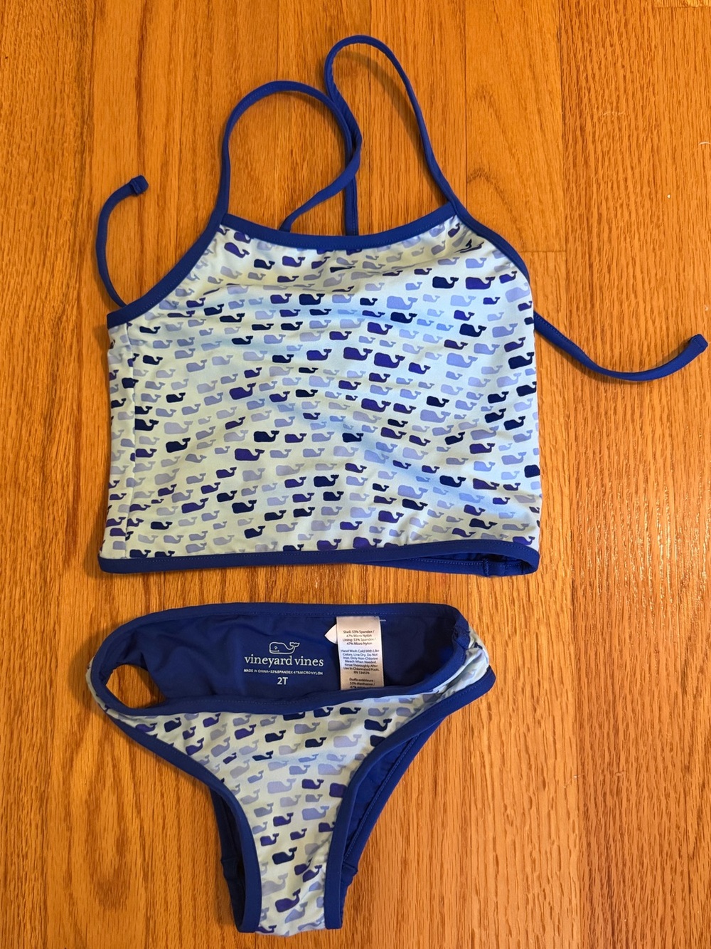 Vineyard Vines Light Blue & Navy Whale Print Tankini Set